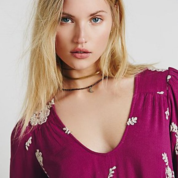 NWT FREE PEOPLE EMBROIDERED AUSTIN DRESS, SIZE M - Picture 3 of 5